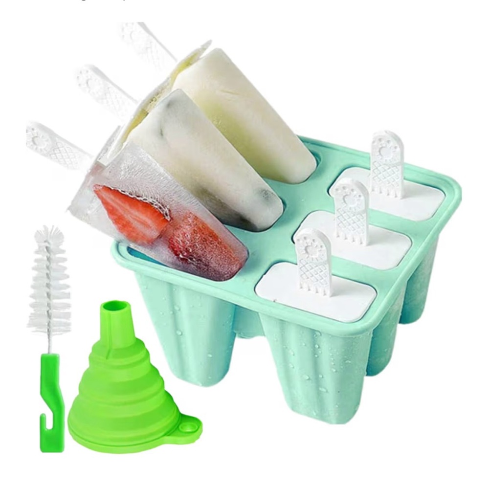 💜Popsicle Mold, Popsicle Maker Popsicle Molds 6Pieces Silicone Ice Pop Molds BPA